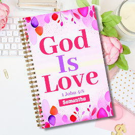 Cuaderno Dios es amor Boho Christian Teen Chica Journal