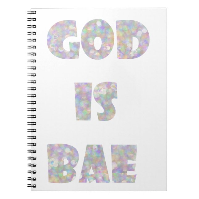 Cuaderno dios es bae (Frente)