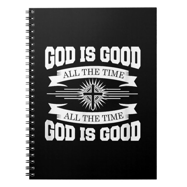 Cuaderno Dios es bueno todo el tiempo - Cristiano (Frente)