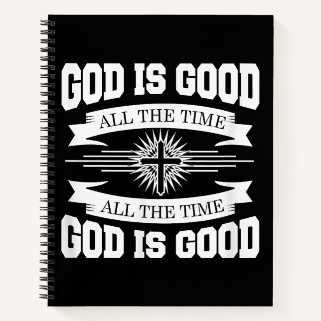 Cuaderno Dios es bueno todo el tiempo - cristiano (Anverso)