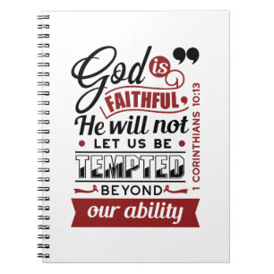 Cuaderno Dios es Fiel – 1 Corintios 10:13 Versículo Bíblico