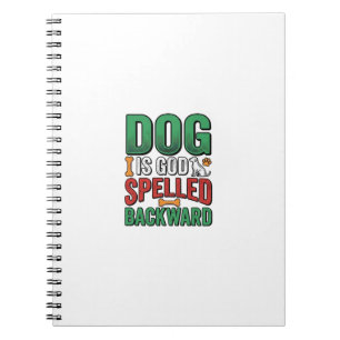Cuaderno Dios es Perro Deletreado al Revés Vintage Amante d