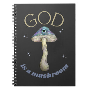 Cuaderno Dios es un estilo vintage hongo