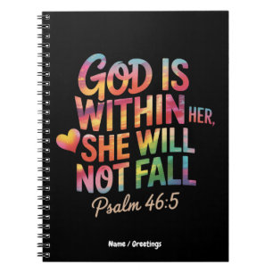 Cuaderno Dios está dentro de ella, ella no caerá Mujeres d