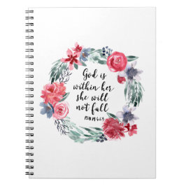 Cuaderno Dios está dentro de ella que ella no se caerá