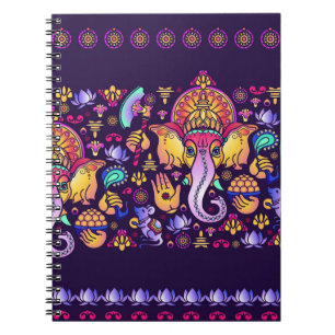 Cuaderno Dios hindú de Ganesh: La Seamless festiva