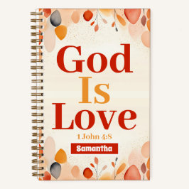 Cuaderno dios personalizado es amor Boho Christian Journal