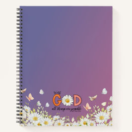 Cuaderno Dios Siempre Está Presente | Floral Cristiano