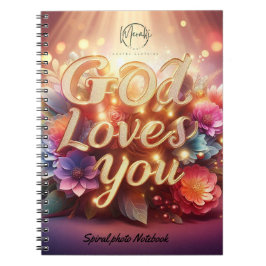Cuaderno Dios te ama Espiral Photo Notebook