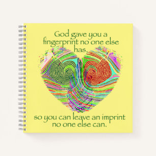 Cuaderno Dios te dio una huella digital 