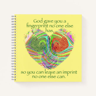 Cuaderno Dios te dio una huella digital
