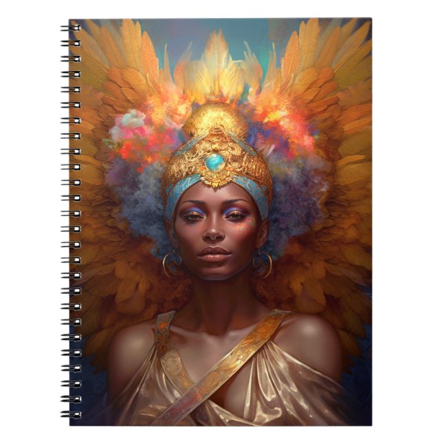 Cuaderno Diosa alada Fantasía Arte (Frente)