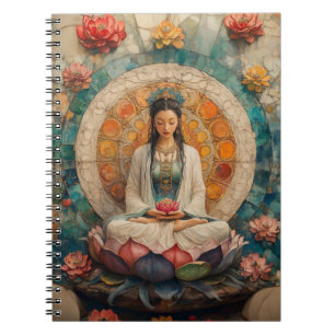 Cuaderno Diosa budista Quan Yin pintura retrato