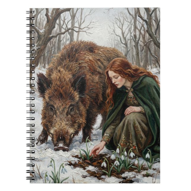 Cuaderno Diosa celta y jabalí (Frente)