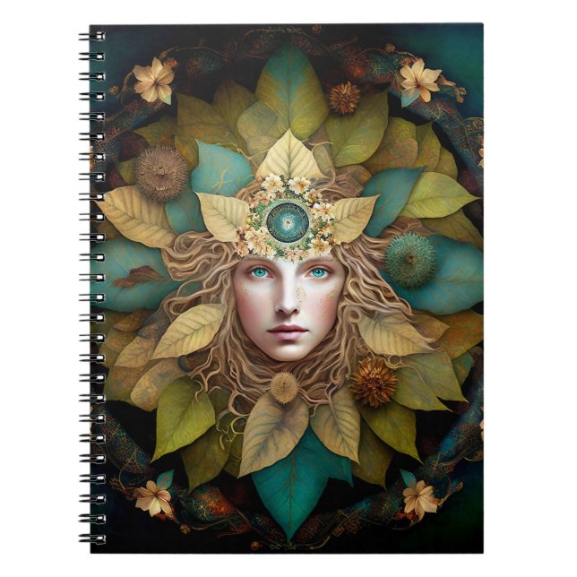 Cuaderno Diosa de la naturaleza Mandala (Frente)