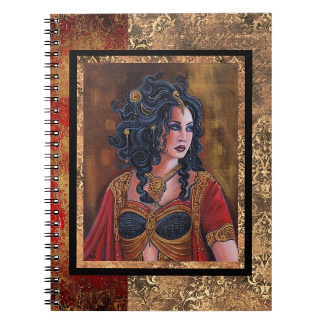 Cuaderno Diosa de Medusa Serpientes de Renee Lavoie (Frente)