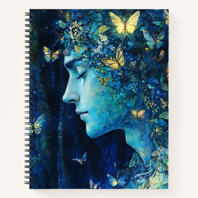 Cuaderno Diosa del Bosque Encantado con Mariposas (7) (Anverso)