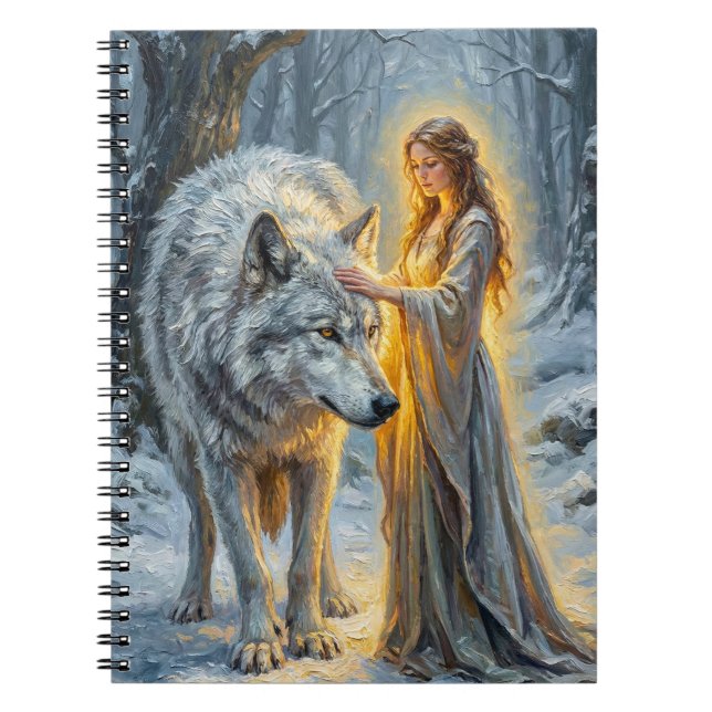 Cuaderno Diosa del Invierno & Lobo Blanco (Frente)