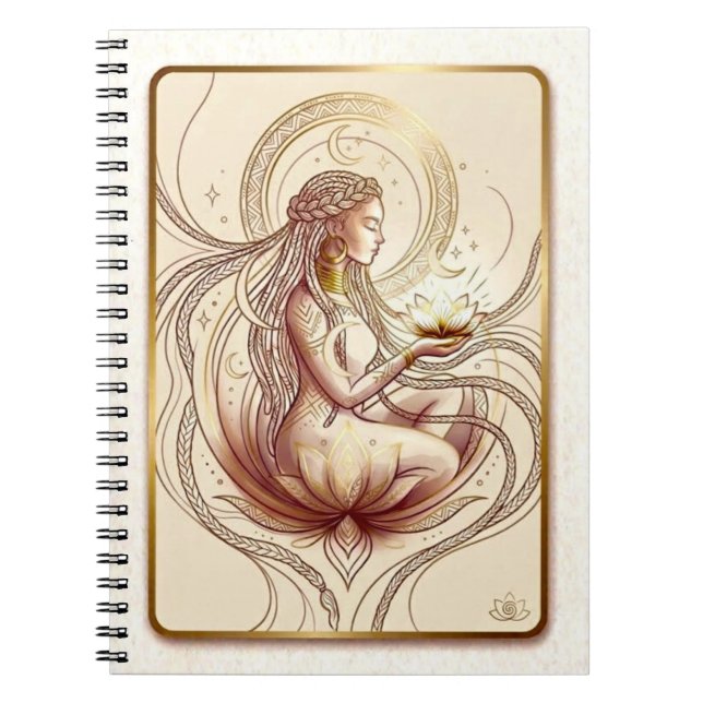 Cuaderno Diosa del Loto Sagrado Espiritual  (Frente)