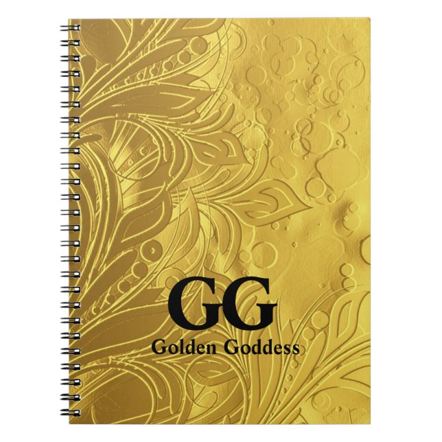 Cuaderno Diosa dorada celebra feliz 50 aniversario de la fi (Frente)