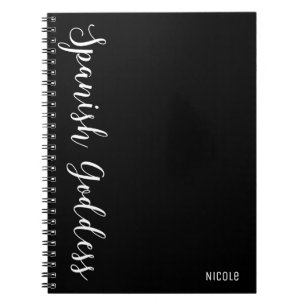 Cuaderno Diosa Española Diario Personalizado Moderno