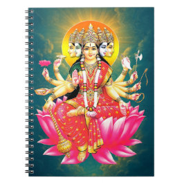 Cuaderno Diosa Gayatri Devi en la deidad hindú de Lotus