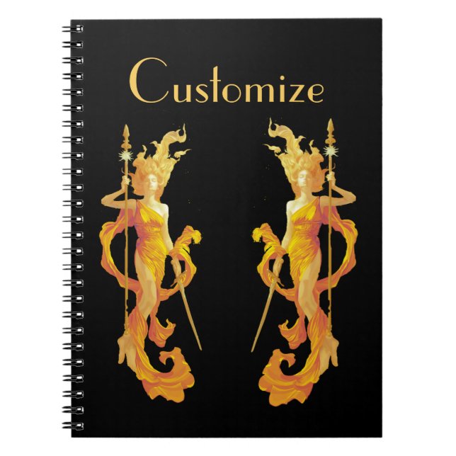 Cuaderno Diosa guerrera de oro Thunder_Cove (Frente)