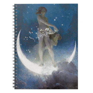 Cuaderno Diosa Luna en la Noche Espolvoreando Estrellas