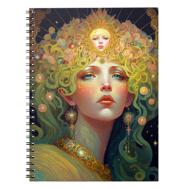 Cuaderno Diosa surrealista arte fantasía (Frente)
