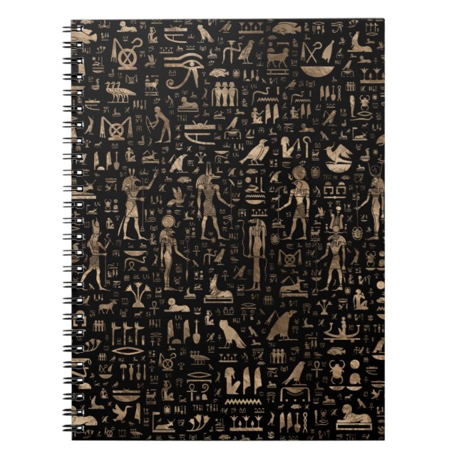 Cuaderno Dioses y jeroglíficos egipcios antiguos (Frente)
