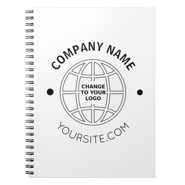 CUADERNO DIRECCIÓN WEB DE LOGOTIPO DE EMPRESA PERSONALIZADA (Frente)