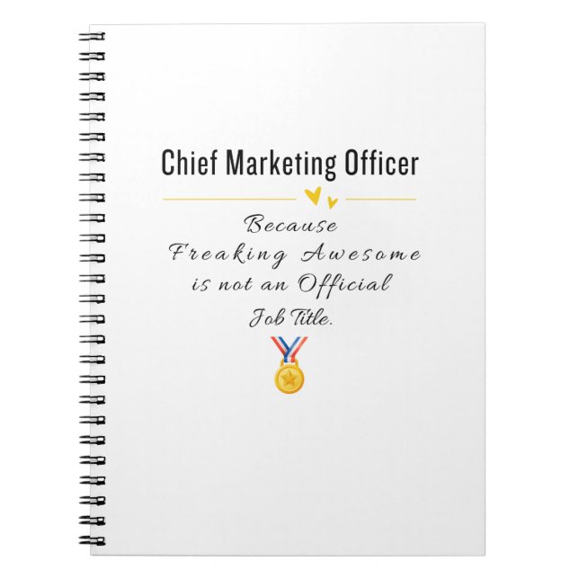 Cuaderno Director de Marketing Jefe Divertido (Frente)