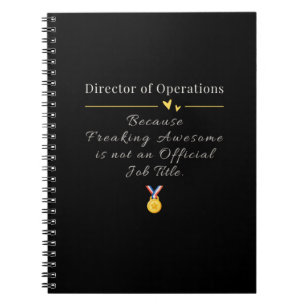 Cuaderno Director de Operaciones Título de Trabajo Divertid