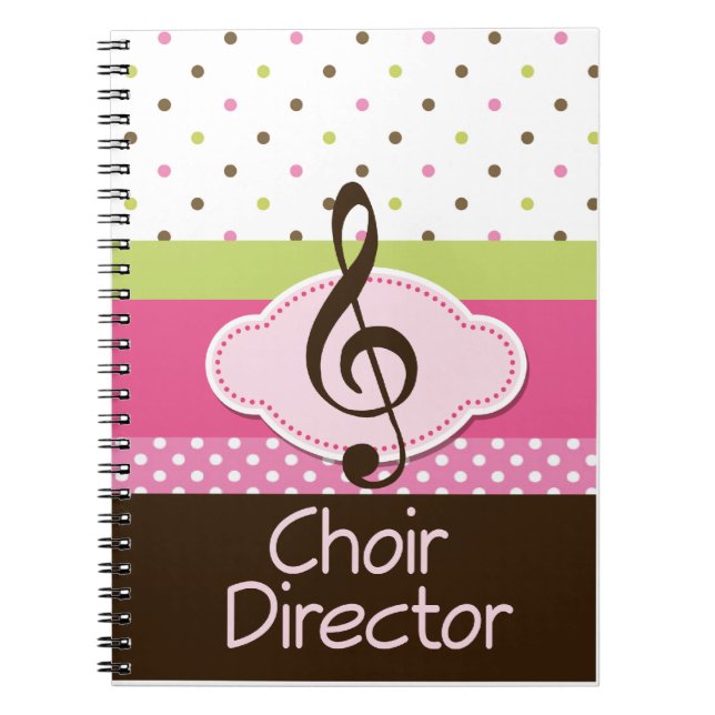 Cuaderno Director Gift Journal Notebook del coro (Frente)