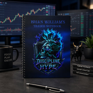 Cuaderno Disciplina Sobre el Hype Resplandor Azul Bitcoin C