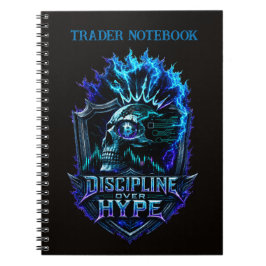 Cuaderno Disciplina Sobre Hype Mentalidad de Bitcoin Cripto