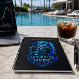 Cuaderno Disciplina Sobre Hype Mentalidad de Bitcoin Cripto