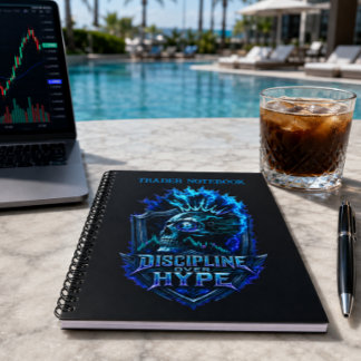 Cuaderno Disciplina Sobre Hype Mentalidad de Bitcoin Cripto