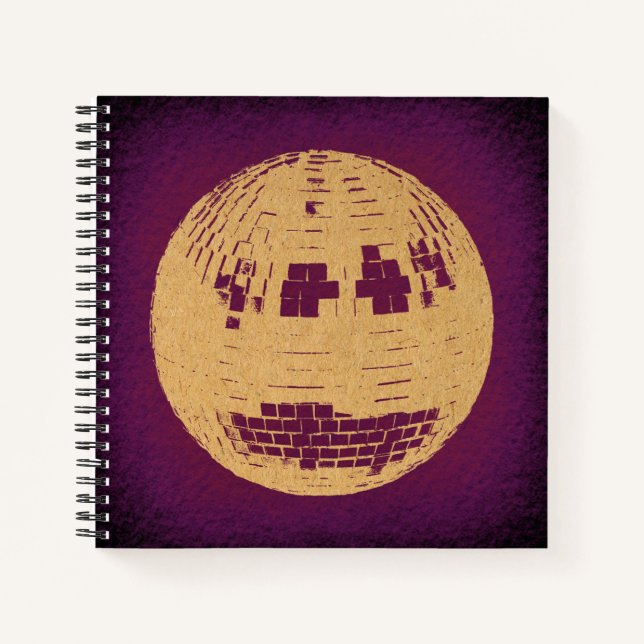 Cuaderno Disco Ball Purple & Gold Vintage Art (Anverso)