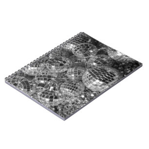 Cuaderno Disco Bolas de fotos en blanco y negro
