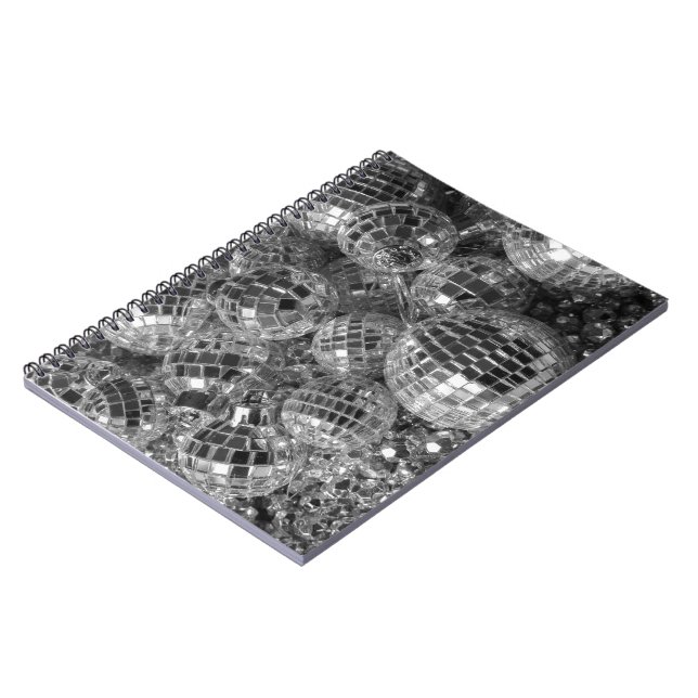 Cuaderno Disco Bolas de fotos en blanco y negro (Lado Izquierdo)