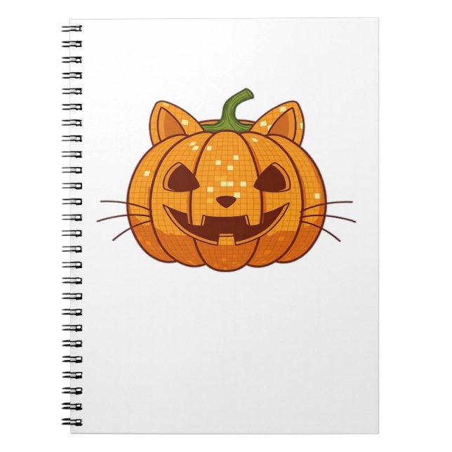 Cuaderno Disco Cat Jack o'Lantern Classic T-Shirt (Frente)