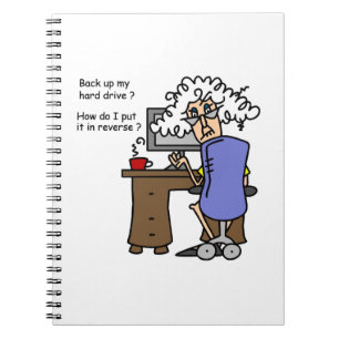 Cuaderno Disco duro de vuelta cómico