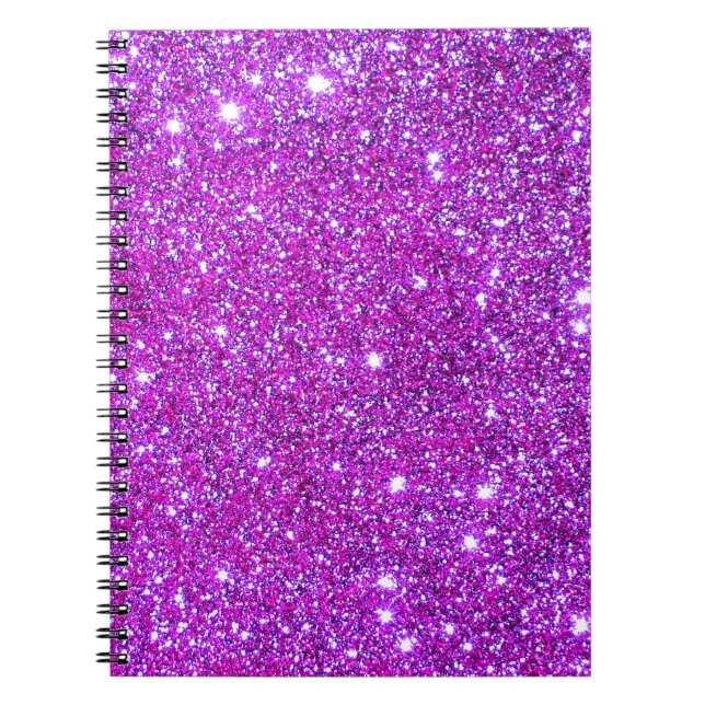 Cuaderno Diseñador atractivo brillante púrpura rosado del (Frente)
