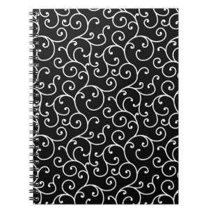 Cuaderno Diseñador de desplazamiento transparente en blanco