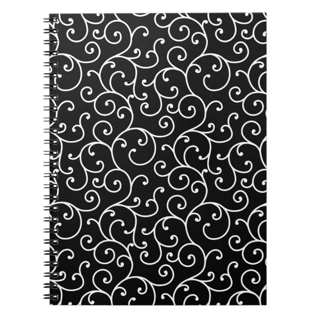 Cuaderno Diseñador de desplazamiento transparente en blanco (Frente)