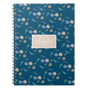 Cuaderno Diseñador de eventos botánicos Watercolor Wild Flo