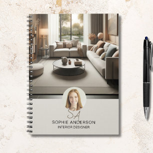 Cuaderno Diseñador de Interiores Monograma Personalizado Pr