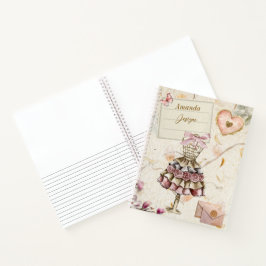 Cuaderno Diseñador de papel de mora artesanal personalizado