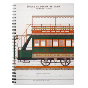 Cuaderno Diseñe para una tranvía del vapor, platee 126 'del